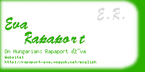 eva rapaport business card